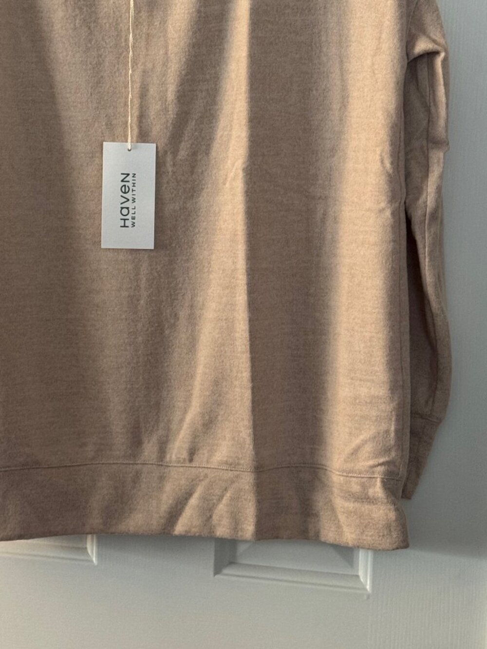Haven Well Within by Talbots Beige Sweatshirt Lounge Sleep Shirt Top Size S Smal - Picture 2 of 14